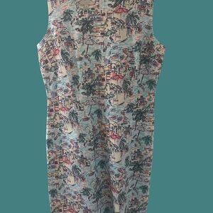 Talbots Coastal Print Sleeveless knee length Dress